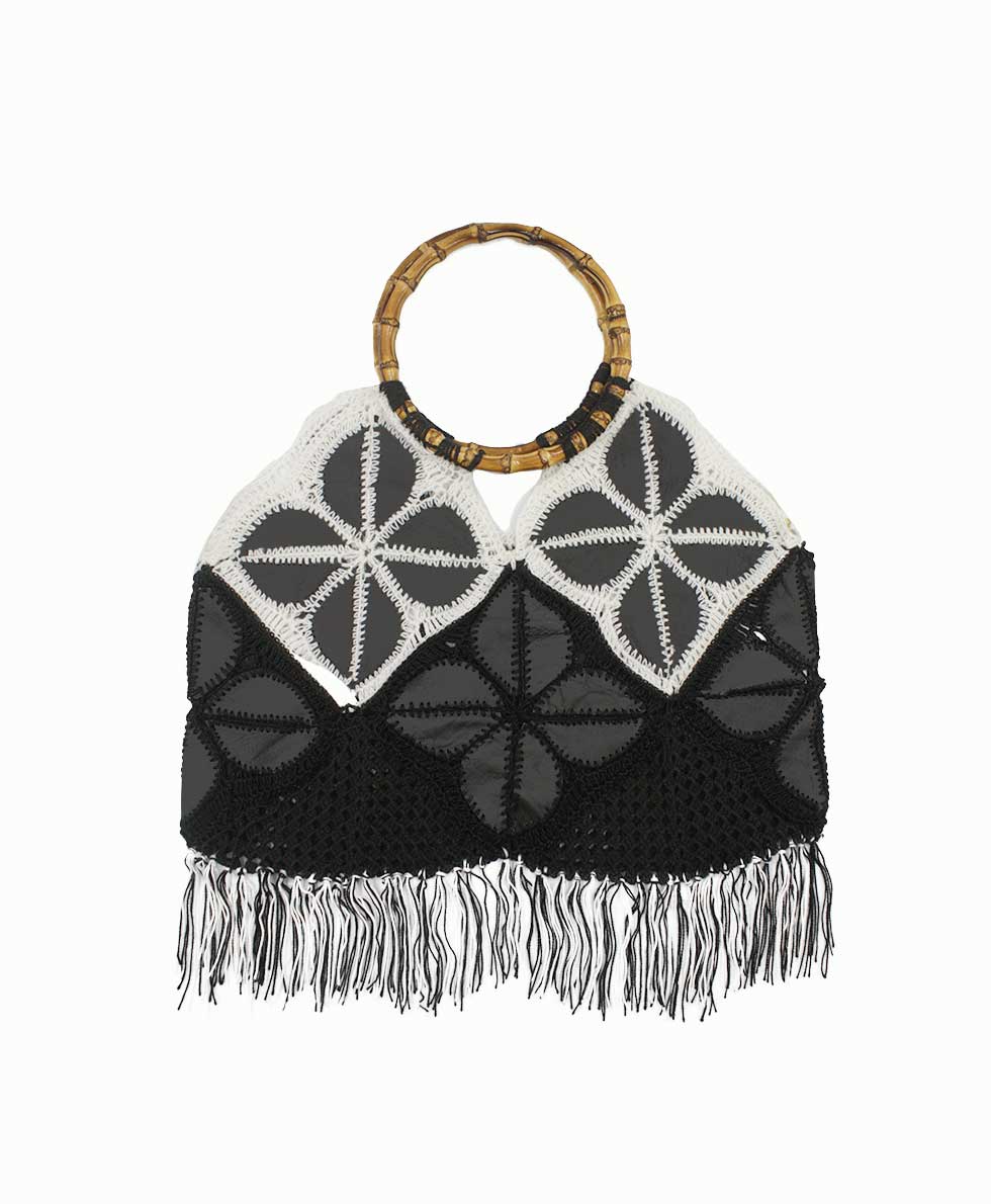 bolsa de piel negra