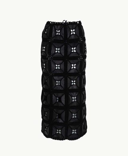 falda negra de piel cotacachi