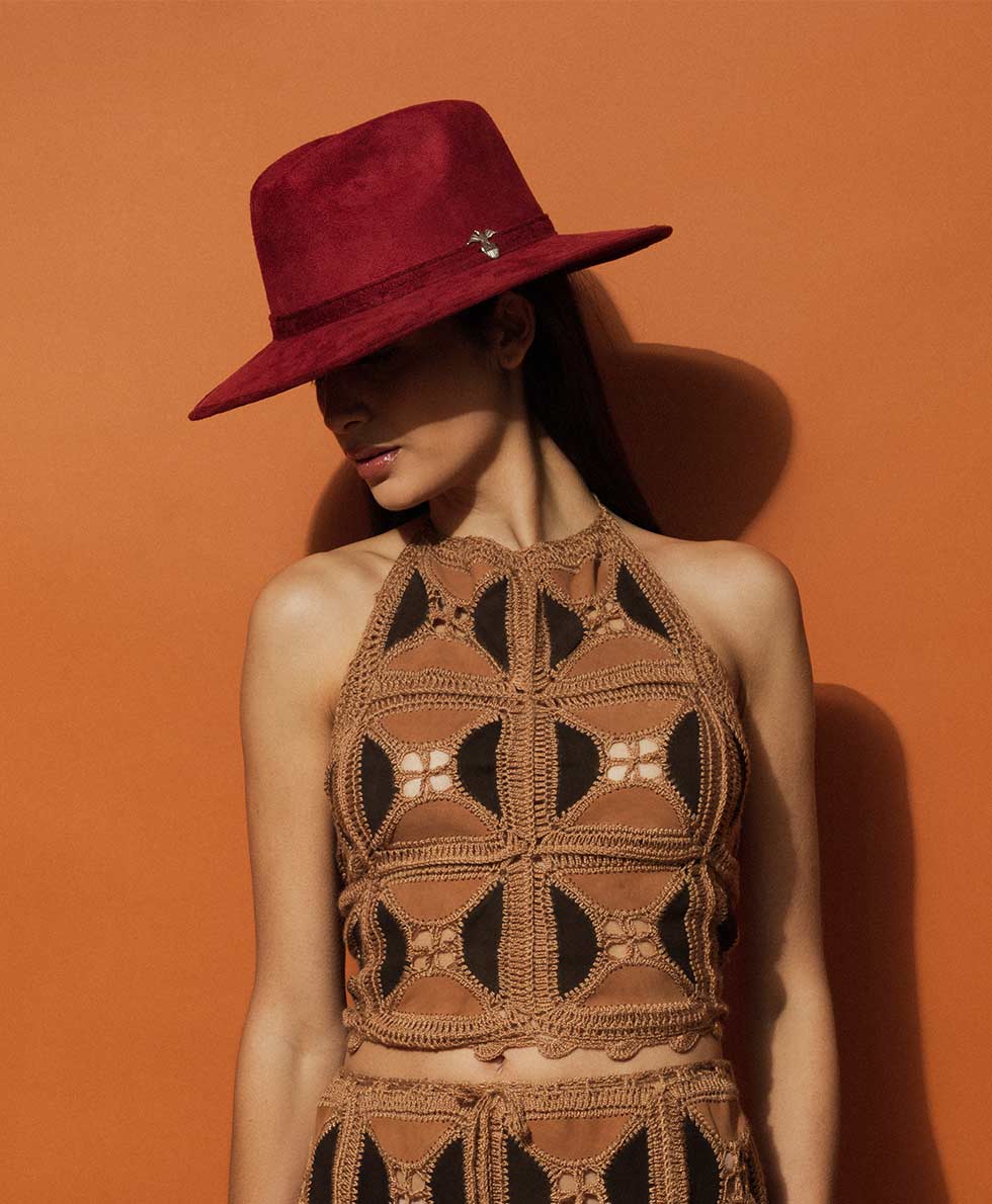 sombrero mexicano de piel
