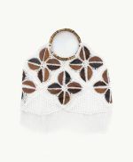 bolsa de piel en color blanco
