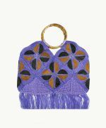 bolsa de piel morada